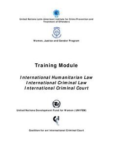 International Humanitarian Law International Criminal Law